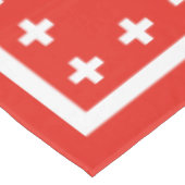 スイスの旗-フォンデュのチーズパーティーの夕食 テーブルクロス (アングル)