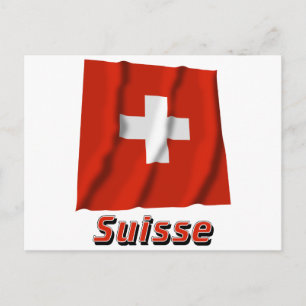 スイスの旗（フランス語版）です ポストカード