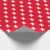 スイスの旗 ラッピングペーパー (角)