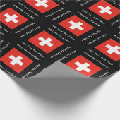 スイスの旗 ラッピングペーパー (角)