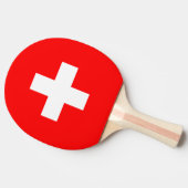 スイスの旗 卓球ラケット (横)