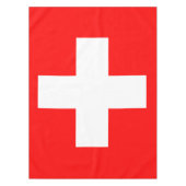 スイスの旗(赤の白い十字)のテーブルクロス テーブルクロス (正面)