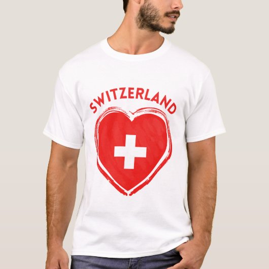 スイスの旗 Tシャツ (正面)