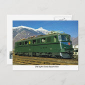 スイスの旧スタイル機関車 ポストカード (正面/裏面)