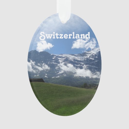 スイスの景色 オーナメント (正面)