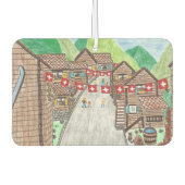 スイスの村の車の空気清浄機 カーエアーフレッシュナー (正面)