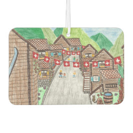 スイスの村の車の空気清浄機 カーエアーフレッシュナー