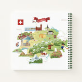 スイスの漫画の地図 ノートブック (裏面)