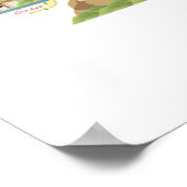 スイスの漫画の地図 ポスター (角)