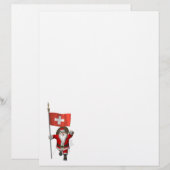 スイスの看板のあるサンタクロース (正面/裏面)