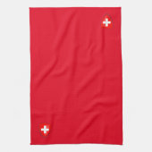スイスの紋章が赤 キッチンタオル (縦)
