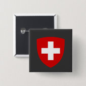 スイスの紋章付き外衣-スイス連邦共和国の記念品 缶バッジ (正面&裏面)