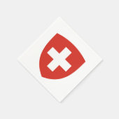 スイスの紋章 スタンダードカクテルナプキン (角)