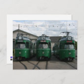 スイスの路面電車はバーゼルのBVB M-Parcデポで運行 ポストカード (正面/裏面)