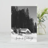 スイスの雪のシャレー シーズンカード (スタンド正面)