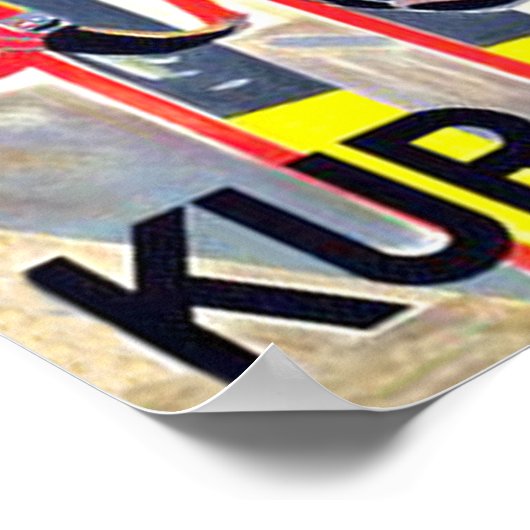 スイスの雪の中でスキーをするToggenburg ポスター (角)