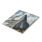 スイスの雪山 タイル (側面)