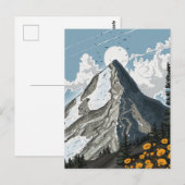 スイスの雪山 ポストカード (正面/裏面)
