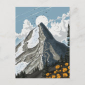 スイスの雪山 ポストカード (正面)