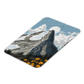 スイスの雪山 マグネット (左側)