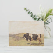 スイスの風景の中の牛（Ferdinand Hodler著） カード (スタンド正面)