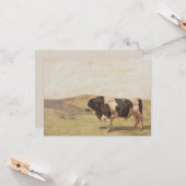 スイスの風景の中の牛（Ferdinand Hodler著） カード (正面/裏面インサイチュ)