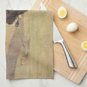 スイスの風景の中の牛（Ferdinand Hodler著） キッチンタオル (四つ折り)