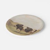 スイスの風景の中の牛（Ferdinand Hodler著） ペーパープレート (アングル)