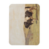 スイスの風景の中の牛（Ferdinand Hodler著） マグネット (縦)