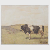 スイスの風景の中の牛（Ferdinand Hodler著） ラッピングペーパー (フラット)