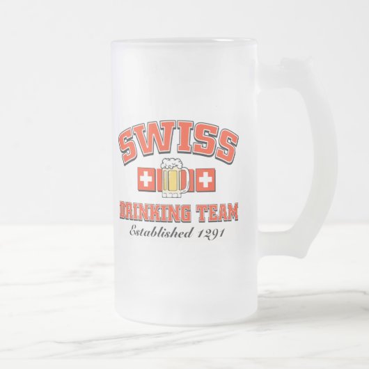 スイスの飲むチーム フロストグラスビールジョッキ (右)
