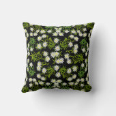 スイスの高山のEdelweissの花柄の枕 クッション (裏面)