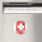 スイスの100%のDNA指紋スイス国旗のギフト マグネット (インサイチュ (食洗機))