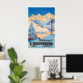 スイスのBeatenbergのウィンタースポーツ ヴィンテージ ポスター (ホームオフィス)