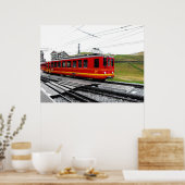 スイスのJungfraubahn列車 ポスター (キッチン)