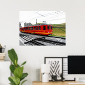 スイスのJungfraubahn列車 ポスター (ホームオフィス)