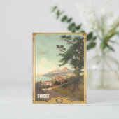 スイスのLac Leman近くのカントリーロード ポストカード (スタンド正面)