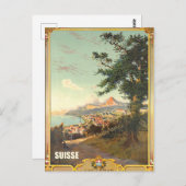 スイスのLac Leman近くのカントリーロード ポストカード (正面/裏面)