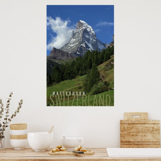スイスのmatterhorn ポスター (キッチン)