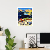 スイスのMuottas Muraglの山の風景 ポスター (ホームオフィス)