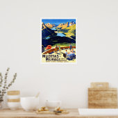スイスのMuottas Muraglの山の風景 ポスター (キッチン)