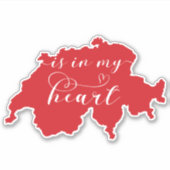 スイスは私のハートだ シール (正面)