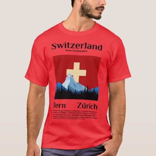 スイスへの旅へ Tシャツ (正面)