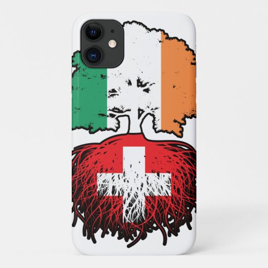 スイスアイリッシュアイルランドツリールーツ国旗 Case-Mate iPhoneケース (裏面)
