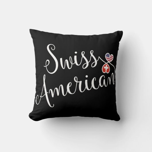 スイスアメリカントラインハート クッション (正面)
