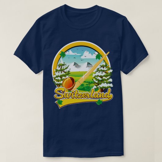 スイスアルフォーン旅行 Tシャツ (デザイン正面)