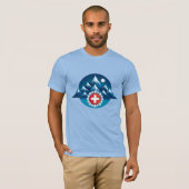 スイスアルプスのイラスト Tシャツ (正面フル)