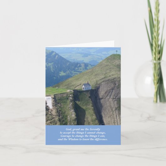 スイスアルプスのチャペル サンキューカード (正面)