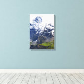 スイスアルプスの山腹 キャンバスプリント (インサイチュ (ウッドフロア))