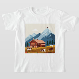 スイスアルプスの風景 Tシャツ